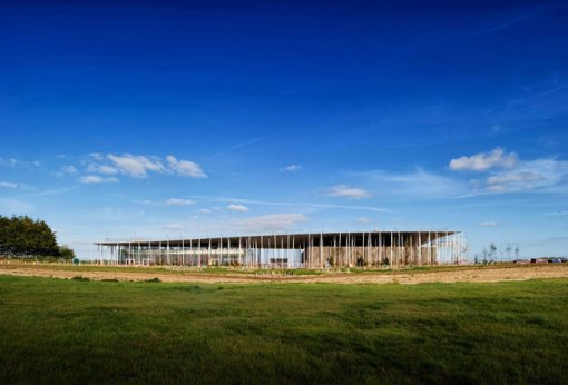 The front elevation of the new visitor centre at Stonehenge -