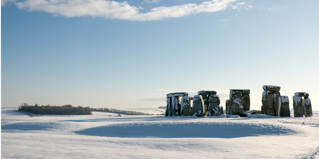 Stonehenge Winter Snow Scen